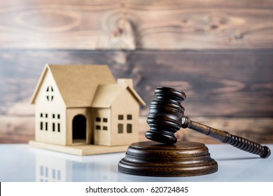 House Auction,Gavel And Property