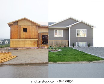 House Before And After , During The Build And After