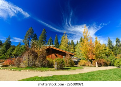 House And Blue Sky, Photos Taken In Lake Tahoe Area