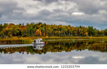 House Boat on the Rideau River, Smiths Falls, Ontario