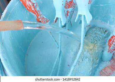 House and building painting equipment Soak in water for cleaning after using paint. - Powered by Shutterstock