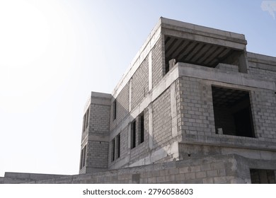 House building process, under construction