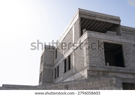 House building process, under construction