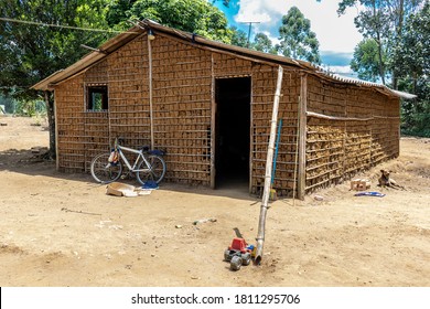 House Of Clay Built And Stick A Pike And Paja Clay, In The Rural Area Of  Brazil