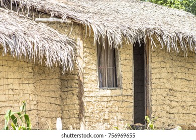 House Of Clay Built And Stick A Pike And Paja Clay, In The Rural Area Of Conde, North Coast Of Bahia State