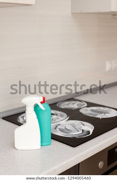 House Cleaning Plastic Bottles Detergents On Stock Photo Edit Now