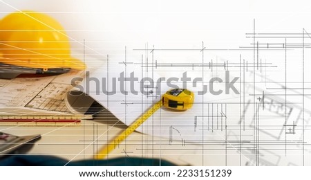 house construction drawing Construction business uses architects and interior design. House plans, construction business and real estate