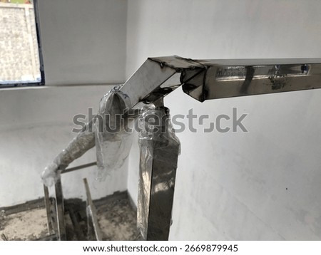 House contruction Process. wall putty or wall filler or skim coat process
