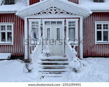 House in December in south Sweden