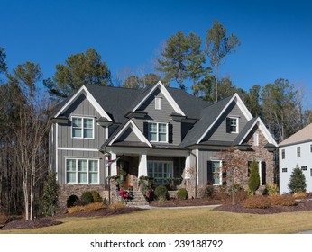 House Decorated For Christmas In Cary, NC 