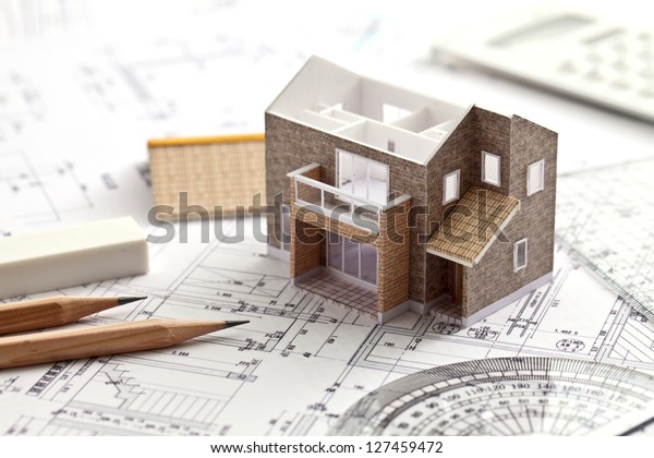 House Design Drawing Stock Photo (Edit Now) 127459472