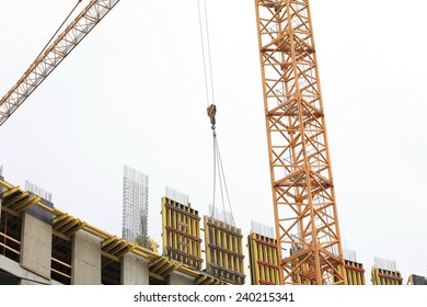 house develop with crane tower
