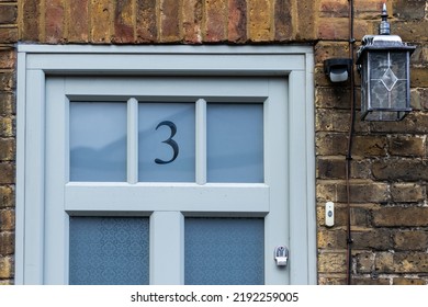 House Door Number 3 In Large With Letterbox