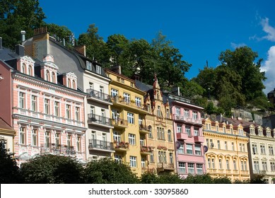 House Facades Karlovy Vary Karlsbad Carlsbad Stock Photo 33095860 ...