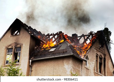 house fire - Shutterstock ID 98306411