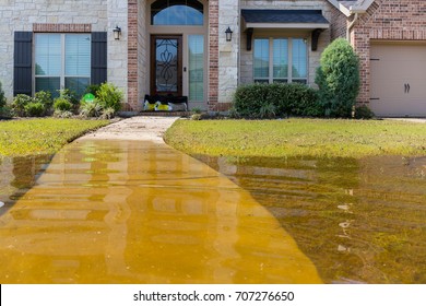 House Flooded From Hurricane Harvey 2017