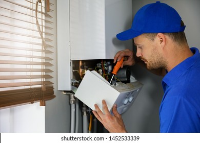 House Gas Heating Boiler Maintenance And Repair Service