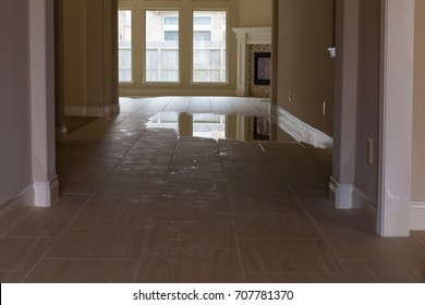 A House In Houston Suburb Flooded From Hurricane Harvey 2017