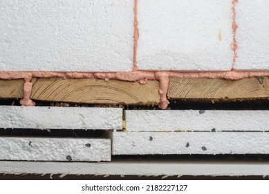 House Insulation Layers, Styrofoam, Polyurethane Foam, Wood, Drywall