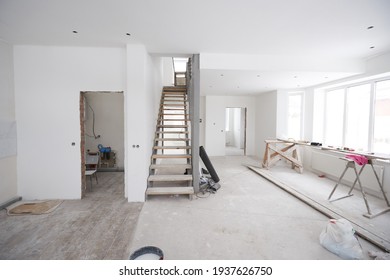 House interior renovation or construction unfinished