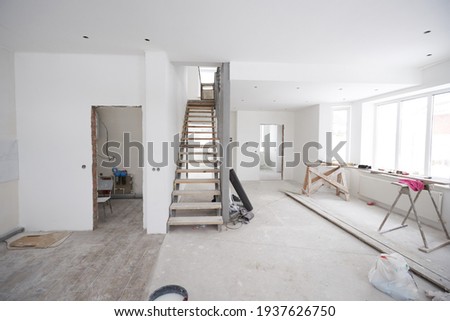 House interior renovation or construction unfinished Foto stock © 