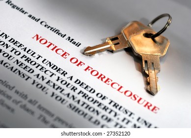 House Keys And Foreclosure Notice