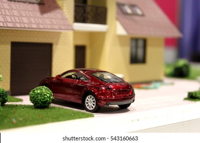 House, Layout, Car, Garage, Parking