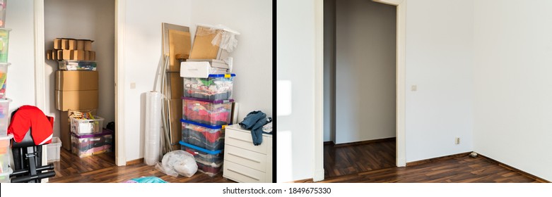 House Mess And Junk Declutter Before And After