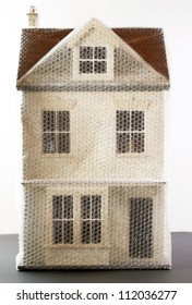 House Model Wrapped In Bubble Wrap