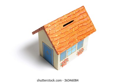 House Money Box On White Background