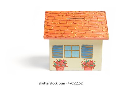 House Money Box On White Background