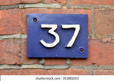 House Number 37 Stock Photo 351882053 | Shutterstock