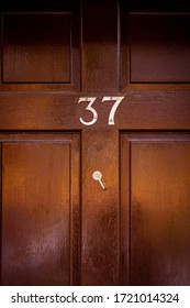 House Number 37 On Black Wooden Stock Photo 1721014324 | Shutterstock