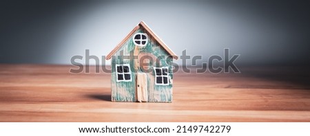 house on a wooden table