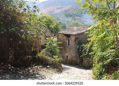 House in Palea Peritheia, an abandoned village on the Greek island Corfu.