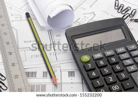 House plans with calculator for costing estimate 