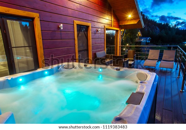 House Pool Hydromassage Pool Balcony Cottage Stock Photo Edit Now