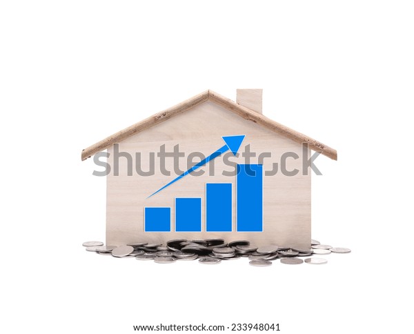 House Prices Graph Money On White Stock Photo Edit Now 233948041