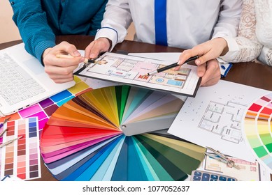 House project, colour sampler and designer team - Powered by Shutterstock