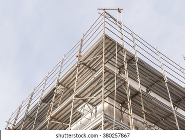 House Renovation Scaffolding Bricklayers Stock Photo 380257867 ...