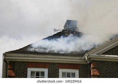 House Roof On Fire