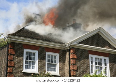 House Roof On Fire
