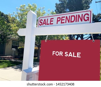 House For Sale - Sale Pending. Photo Taken July 16, 2019 In San Jose, California.