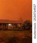 A house in Salem, Oregon during the 2020 wildfires.