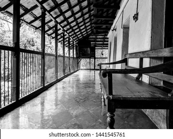 House of Sarat Chandra Bose , Tourist visit spot in Kolkata, West Bengal, India, Summer days, Afternoon time, May , 2019, Broken chair in a vintage balcony