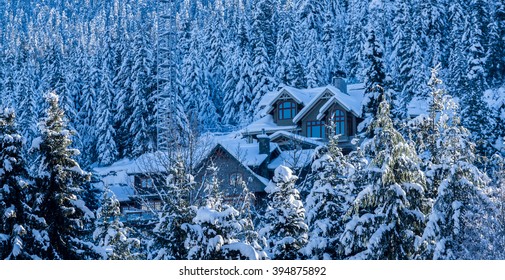 House In The Snow.Whistler BC Canada