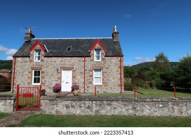 A House In A Street Of Drumnadrochit Near Loch Ness, Scottish Highlands, August, 26, 2022.