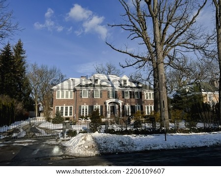 A house that was house on a movie called HOME ALONE in winter time