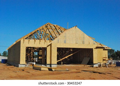 House Under Construction In Oklahoma.