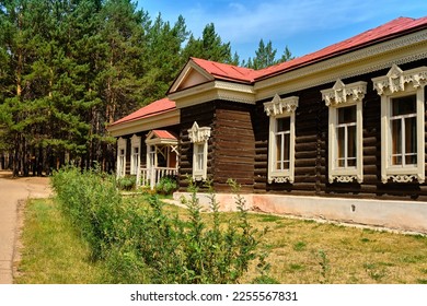 The house of the urban intelligentsia of the late 19th- early 20th century in the Ethnographic Museum of the Peoples of Transbaikalia. Ulan-Ude, Republic of Buryatia, Russia.